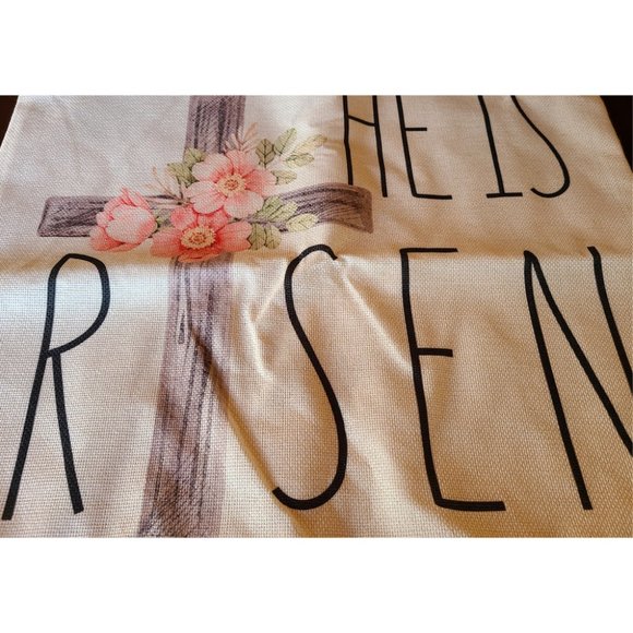 Easter Throw Pillow Cover Cross Decorative Accent Case Spring Cottage Decor 18" - Picture 4 of 6